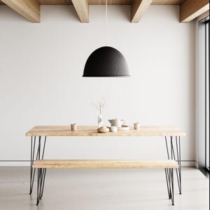 Sustainable Dining Set, Happy Home, Reclaimed wood on British Steel Hairpin legs, RECLAIMED COLLECTION