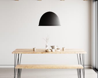 Dining Table & Bench, Authentic Sustainable Reclaimed wood on Hairpin legs, RECLAIMED COLLECTION