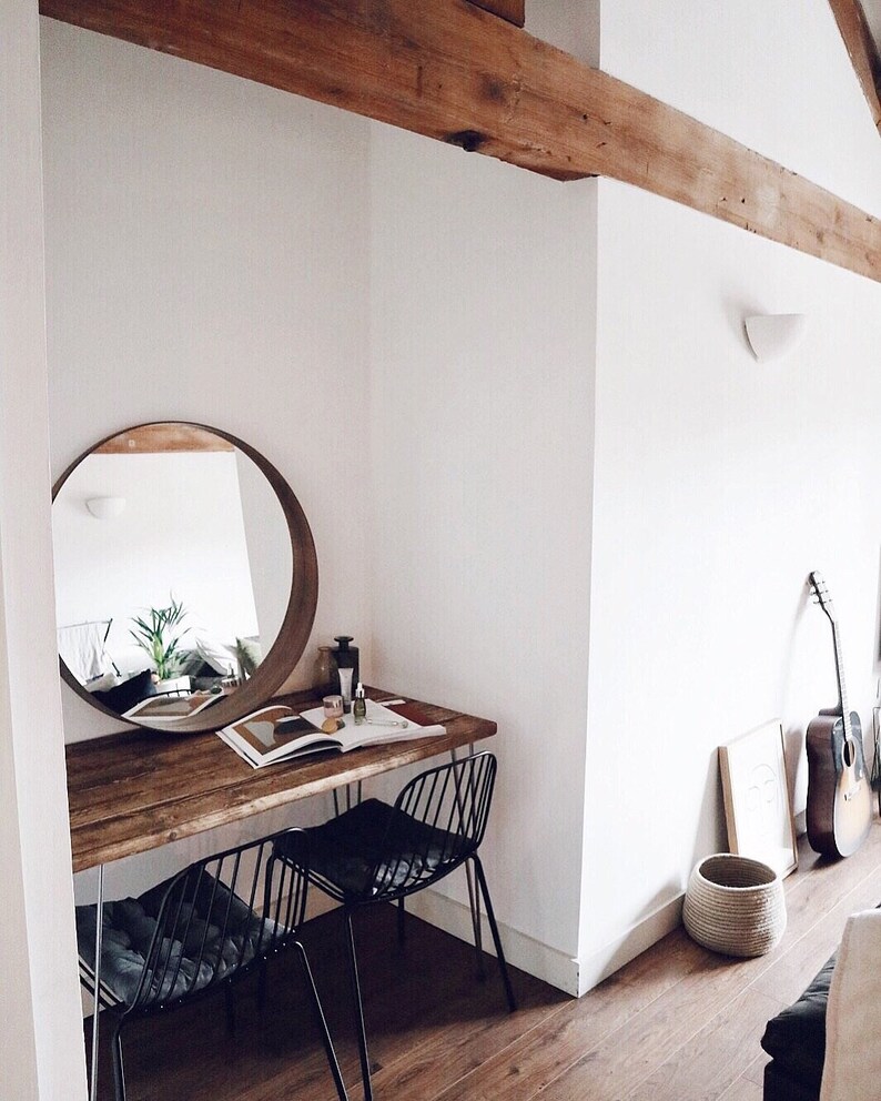 Desk Reclaimed Wood on Hairpin Legs Industrial Mid Century Etsy UK