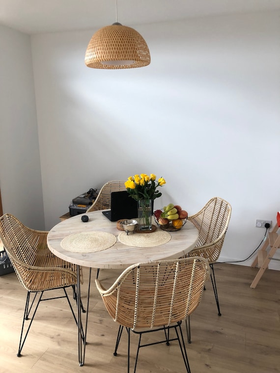 Hairpin leg dining chair sale