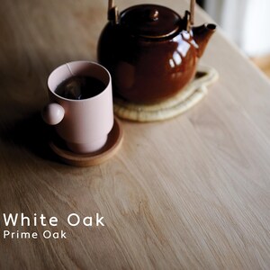 Rectangular Solid Oak Dining Table & Bench Set, Handmade Mid-Century Modern Scandinavian Table image 18