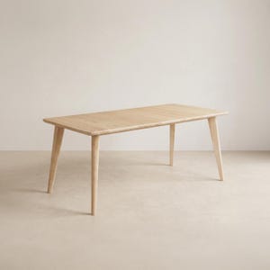 Extendable Narrow Oak Dining Table, Scandinavian Solid Wood Expandable Kitchen Table | KANTAR COLLECTION