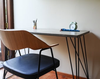 Birch Plywood Desk on Wire Frame legs, Sustainable, Simple, Warm and Smart, Ideal WFH, Christmas Gift