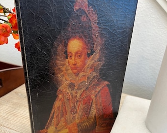 Old Decorative Book Box Victorian Style with Hidden Storage