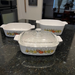Vintage Spice of Life Corningware Casserole Dishes Western Boho
