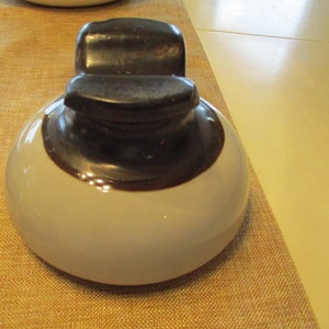 Vintage Ceramic Porcelain Glazed Electric Insulator Farmhouse Decor