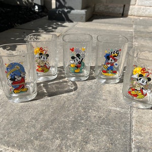 Vintage Disney and McDonald’s 2000 celebration Mickey Mouse commemorative glasses