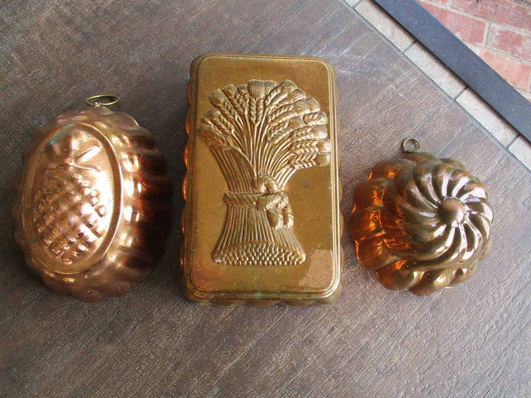 Vintage Copper Jelly Molds Farmhouse Western Boho Etsy