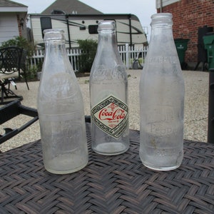Vintage Glass Soda Pop Bottles