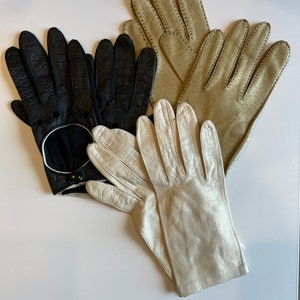 Vintage Driving Winter Leather Deerskin Gloves