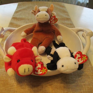 1990s Vintage Beanie Baby Bulls