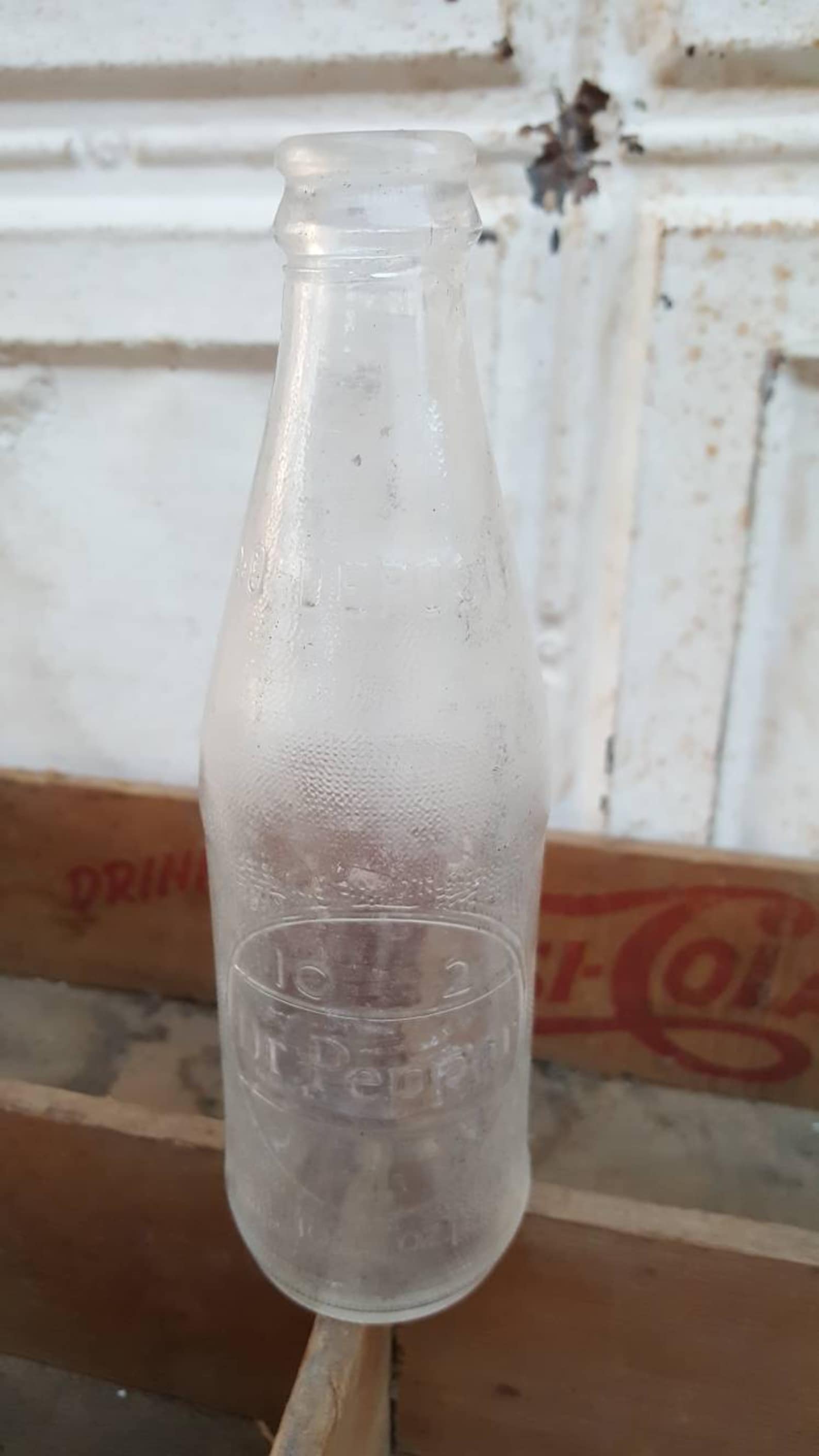 rare-vintage-10-2-4-dr-pepper-bottle-clear-and-embossed-etsy