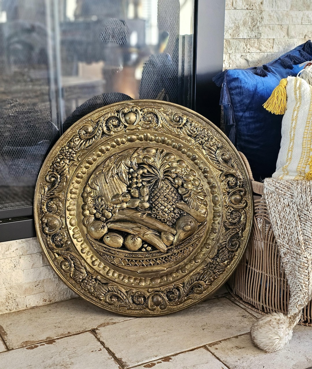 Vintage Brass & Copper Wall Plate Art – 22