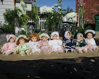 Vintage Fritz's Basket Birth Month Babies Dolls
