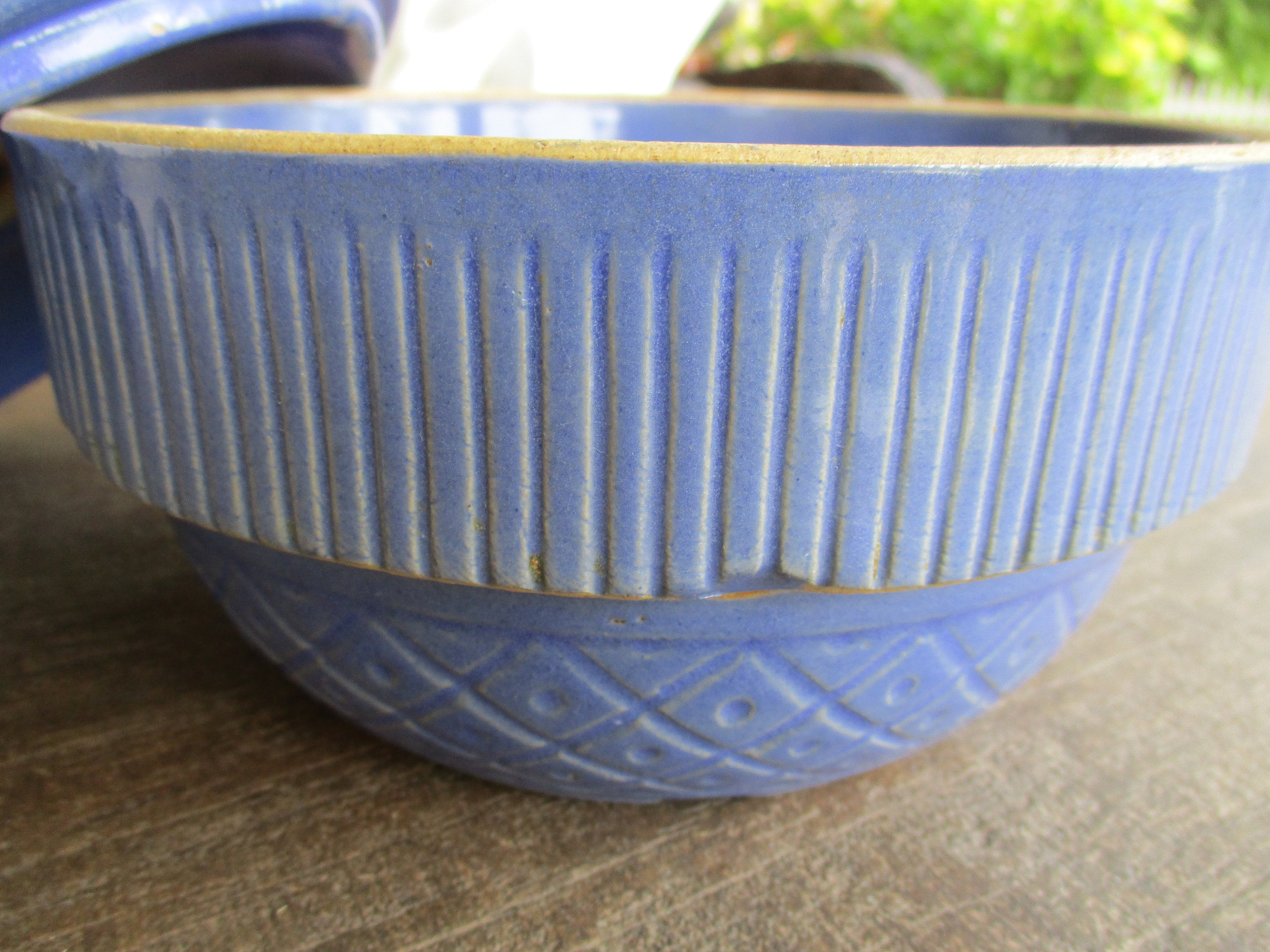 Antique Blue Stoneware Bowls