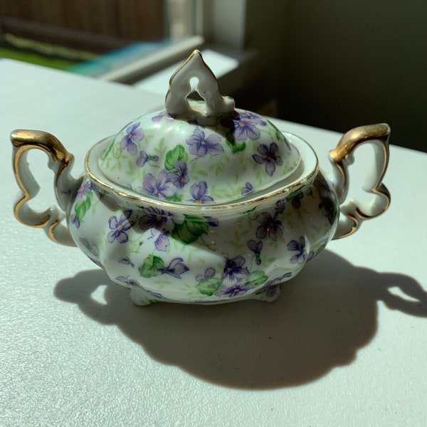 Lefton’s Japan Hand painted China Petite Sugar Bowl