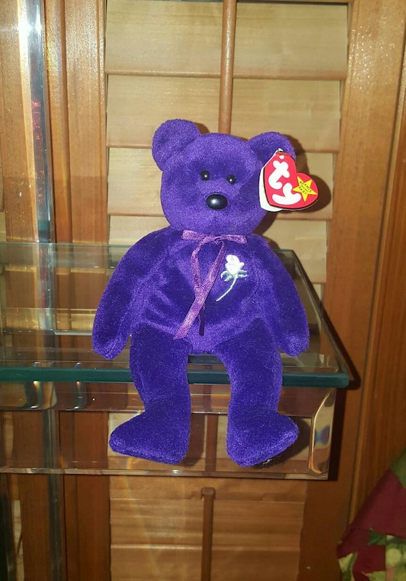 rare purple beanie baby bear