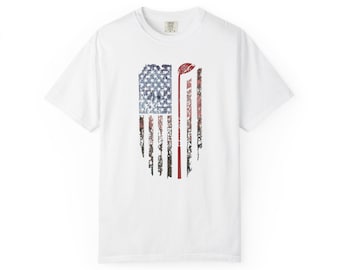 Distressed American Flag Stripe T-Shirt | Patriotic USA Tee