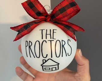 New Home Ornament, Customized Ornament, Personalized New Home Ornament, Rae Dunn Inspired, Welcome Home Ornament, Ornament