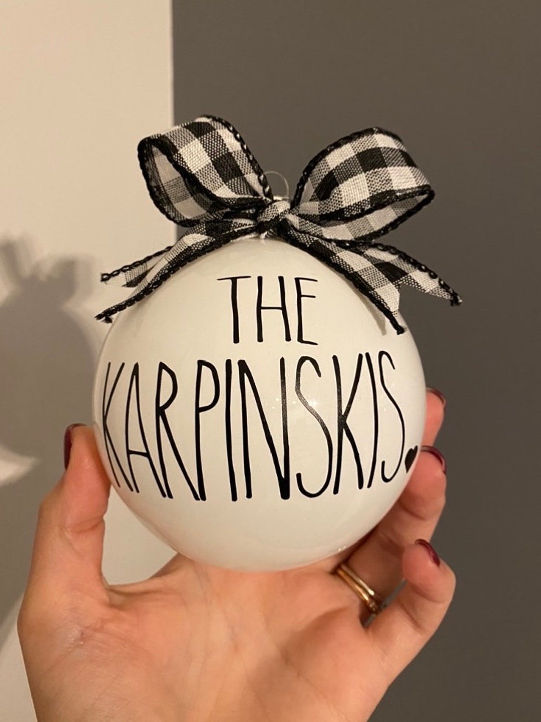 Rae Dunn Inspired Family Ornament Customized Personalized Etsy