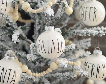 Rae Dunn Inspired Ornaments, Custom Ornament, Personalized Ornament, Rae Dunn