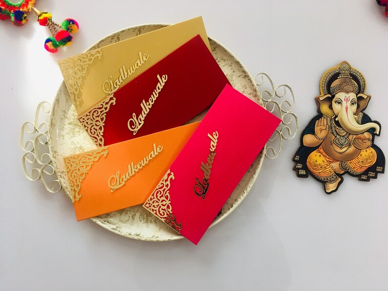 5 Money Envelopes Indian Wedding Gift Envelopes Wedding Etsy