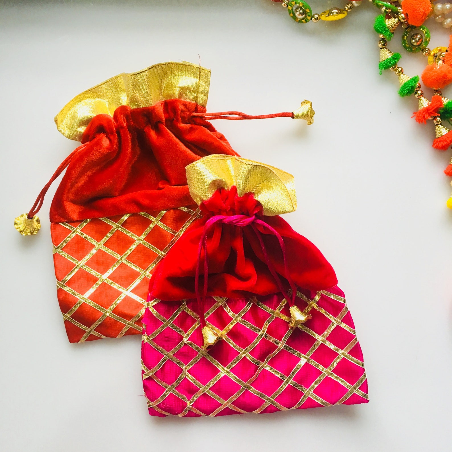 50 Indian Return Gift Favor Bag Indian Wedding Potli Bag Etsy