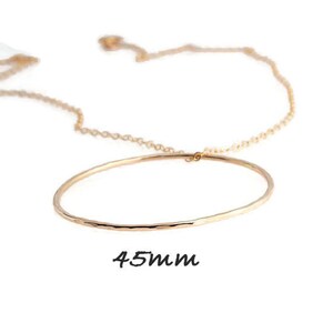 Gold Eternity Necklace Karma Jewelry Minimalist Double Circle Necklace, 45mm, Handmade Jewelry for Women Men