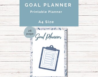 Planejador de metas para impressão: encartes para planejador mensal A4 (PDF)