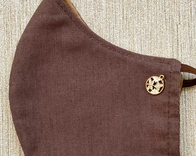 Brown Face Mask/ Cotton Face Mask /washable Face Mask/ Etsy