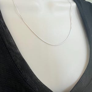 Sterling Silver Box Chain Necklace - 1.0mm, 18&quot;/20&quot;