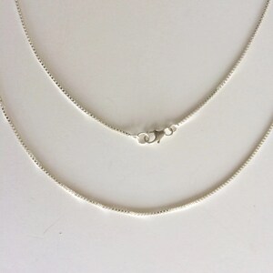 Sterling Silver Box Chain, 30&quot; Sterling Silver Necklace, 1.0mm Sterling Silver Box Chain