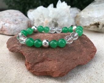 Archangel Raphael Bracelet: Aventurine, Clear Quartz & Hematite Healing