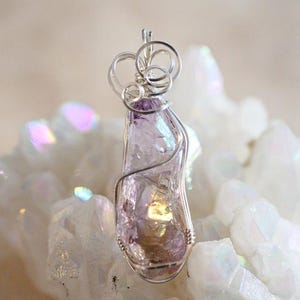 Wire Wrapped Ametrine Pendant: Sterling Silver Boho Necklace