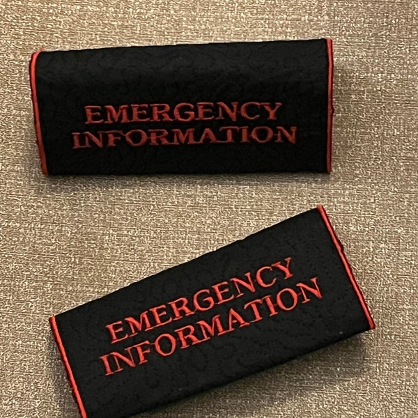 Seat Belt Wrap, Emergency Information Holder