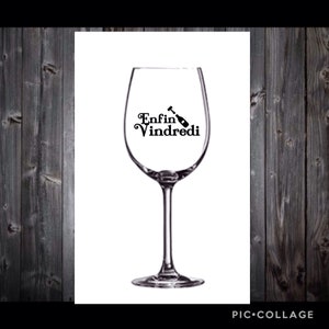 Glass sticker, wine cup