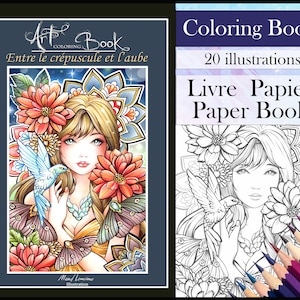 Between Dusk and Dawn- Art Coloring Book- Coloring Book