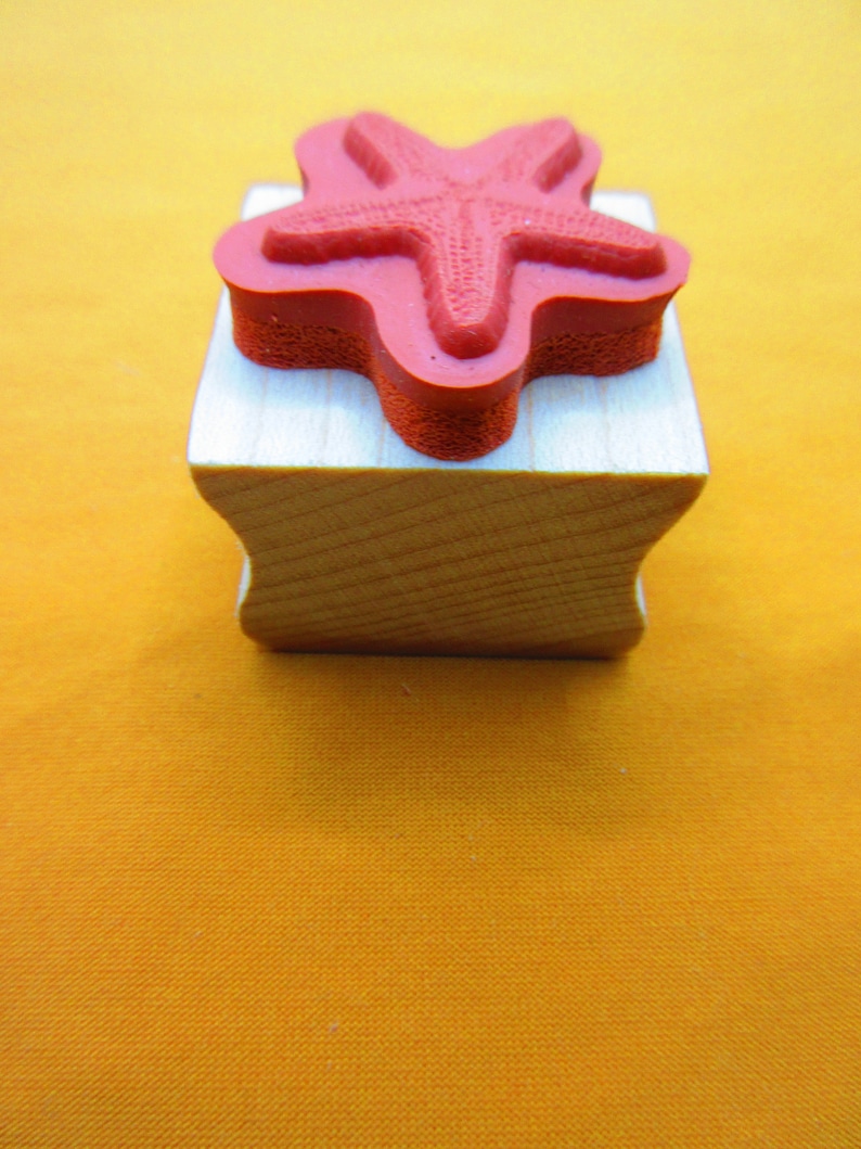 Nautical Starfish 1x1 Wood Mounted Rubber Stamp