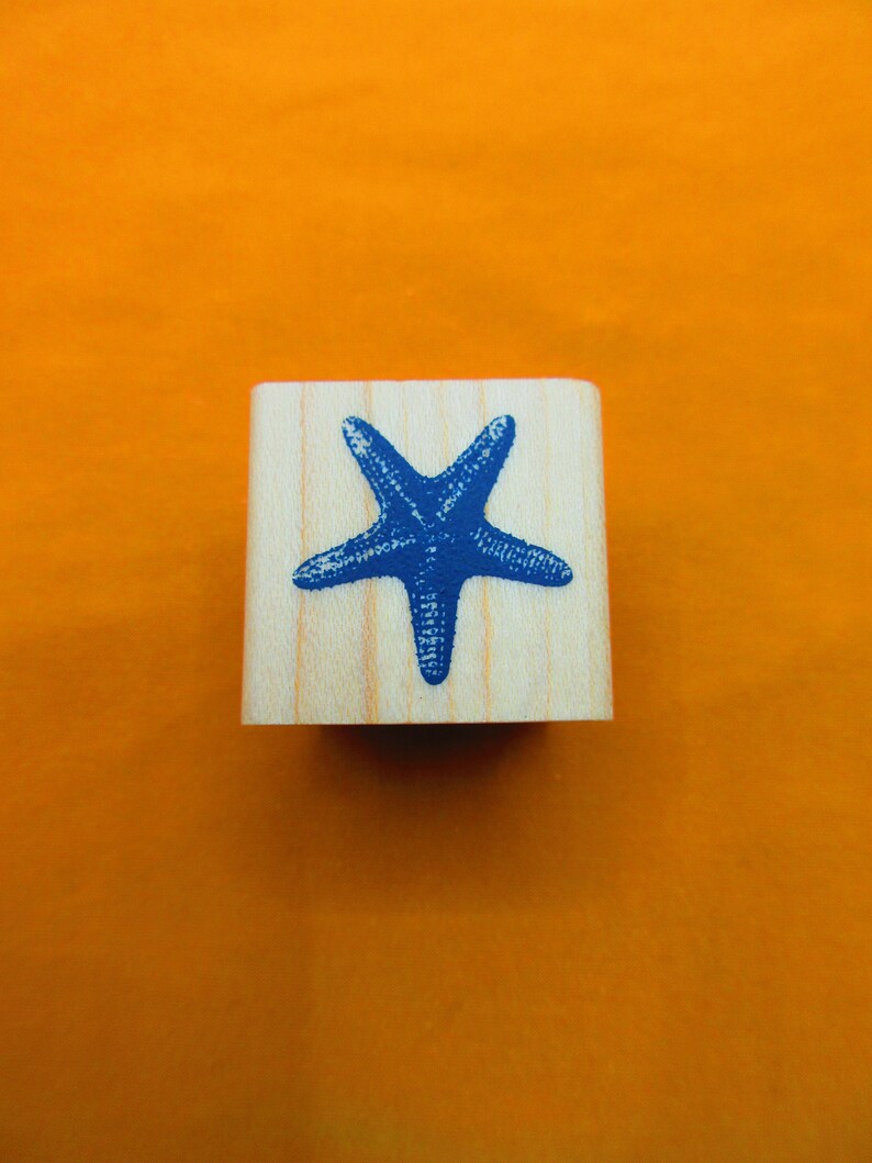 Nautical Starfish 1x1 Wood Mounted Rubber Stamp