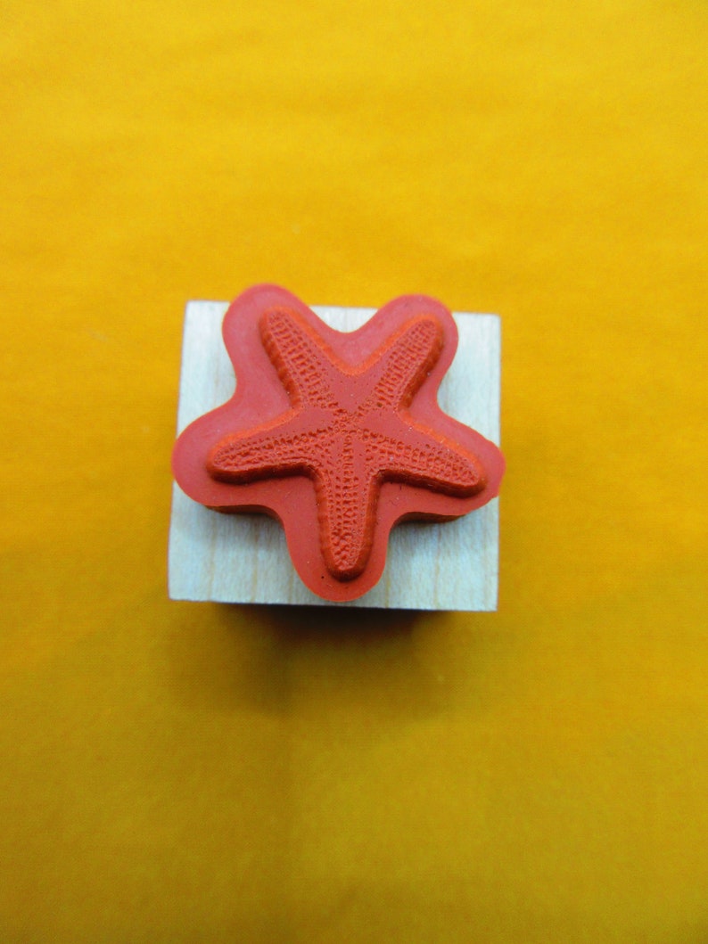Nautical Starfish 1x1 Wood Mounted Rubber Stamp