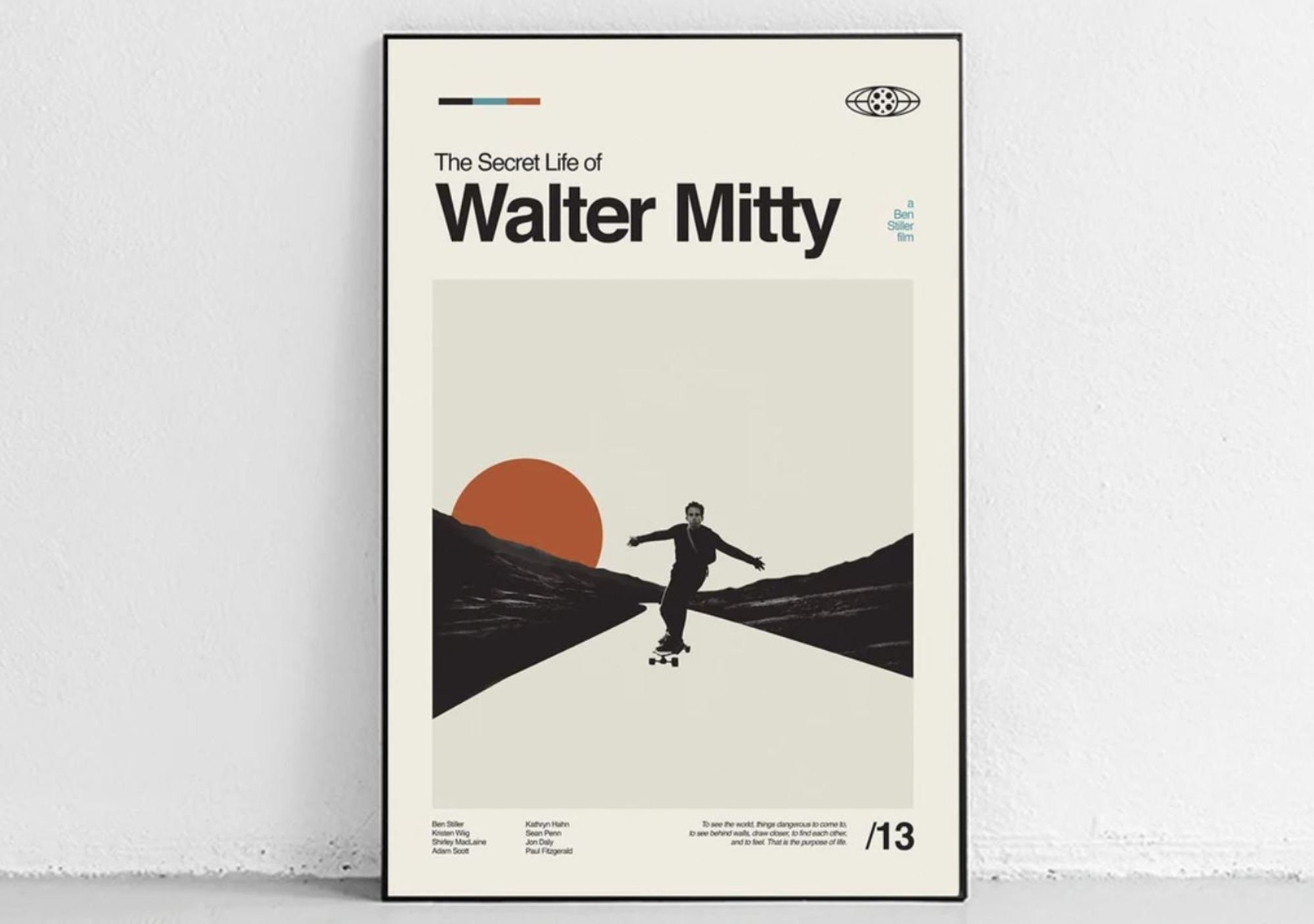 Discover The Secret Life of Walter Mitty -Midcentury Modern Premium Matte Vertical Poster