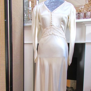 Hollywood 1930s Deco Satin Vintage Wedding Dress Wonderful Dress From ...