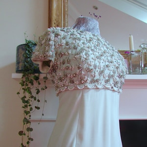 60s klassisches Seiden-Crêpe-Kleid blasses Aquablau, Meerschaum Rotkehlchen ei eau de nil