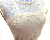 Really amazing Edwardian tambour ( embroidered) lace skirt and over-dress, creamy colour. Approx sz 10 and ankle length. Includes satin slip