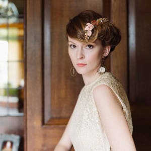 Now Sold please don&#39;t buy, but do get in touch about similar dresses. 40s vintage wedding dress, with peplum and swishy A line skirt, UK 8.