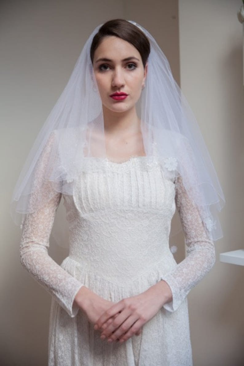 1940s Vintage Wedding Dress With Long Lace Sleeves. Simple - Etsy Australia