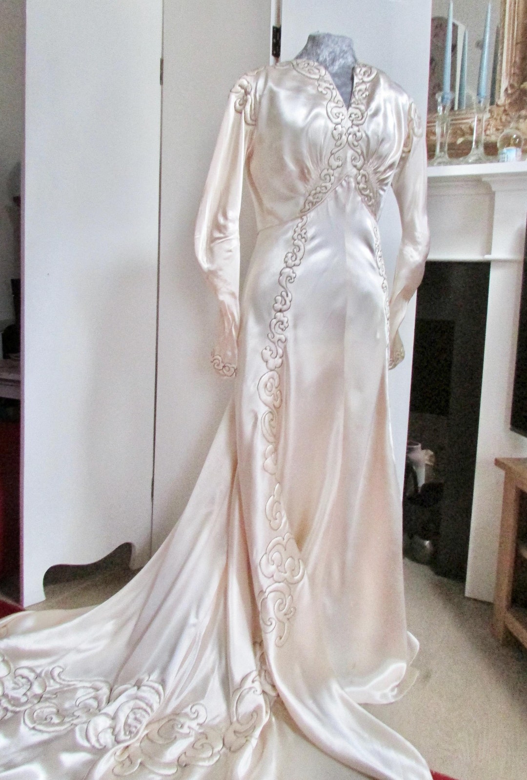 Satin Wedding Wedding Dresses From The 40s 1940s Style Wedding