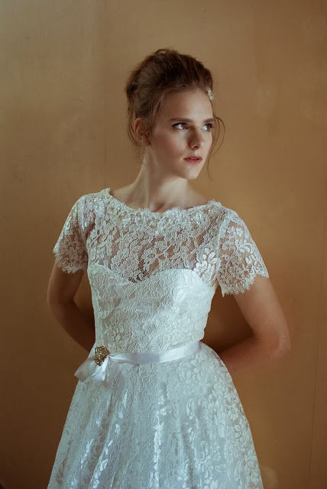 Tea Length Vintage White Dress Amazon Vintage Short Wedding Dress Tea  Length Lace Midi Classic With