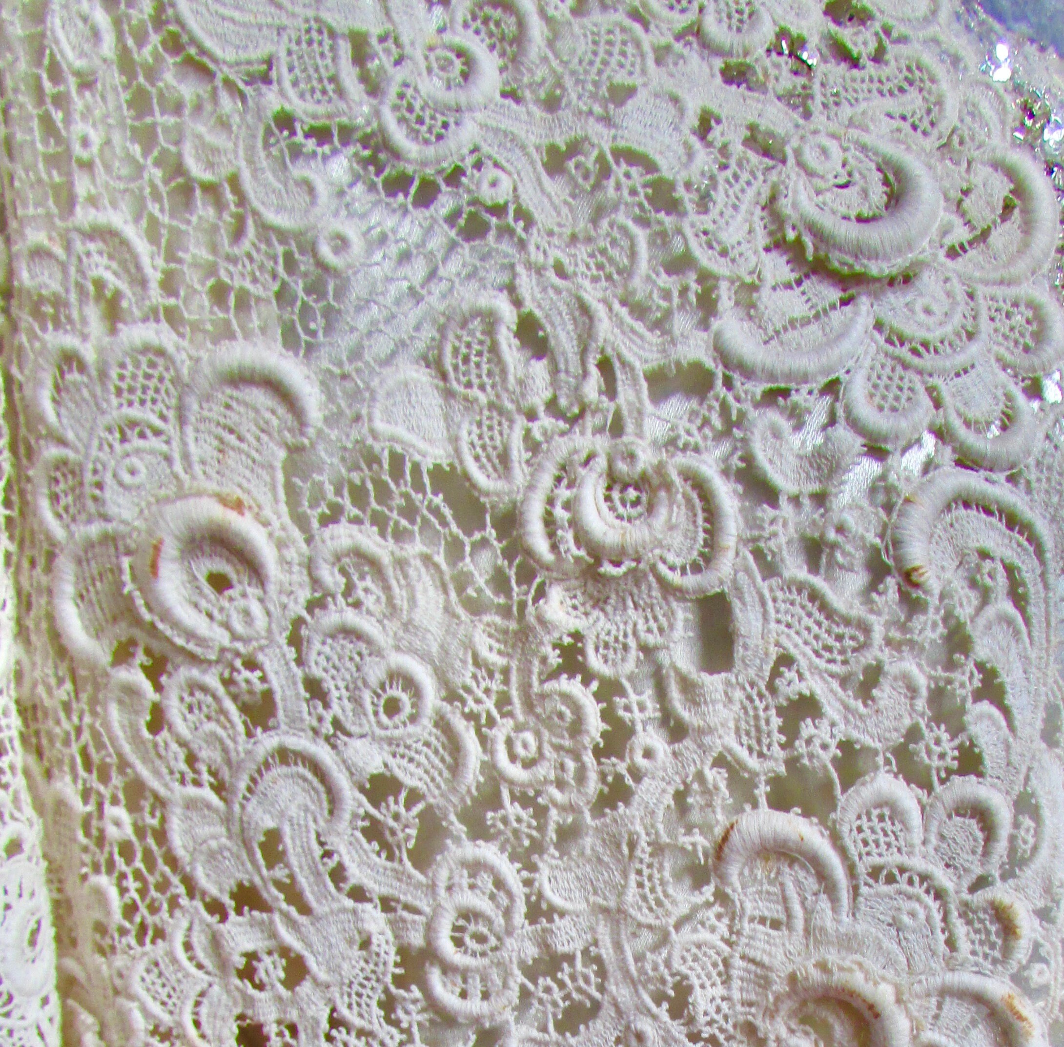 Trouwen Kleding Schouderbedekking & Boleros Antieke katoenen kanten bruidscape Shiffli kant jaren 1900 Edwardiaanse Victoriaanse kant cape. mooi bloemen verhoogd ontwerp bolero bruids cover up 