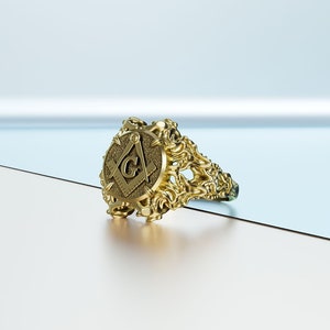 Masonic Ring for Women Freemason Master Mason Jewelry